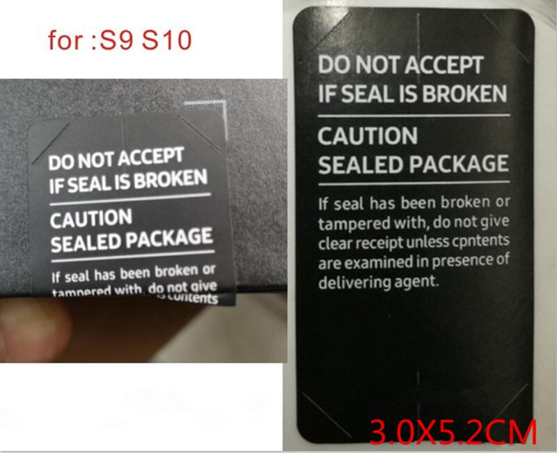 

100pcs/lot SIM Card Seal Label Sticker For S8 9 10 Phone Package box sealing strip new version