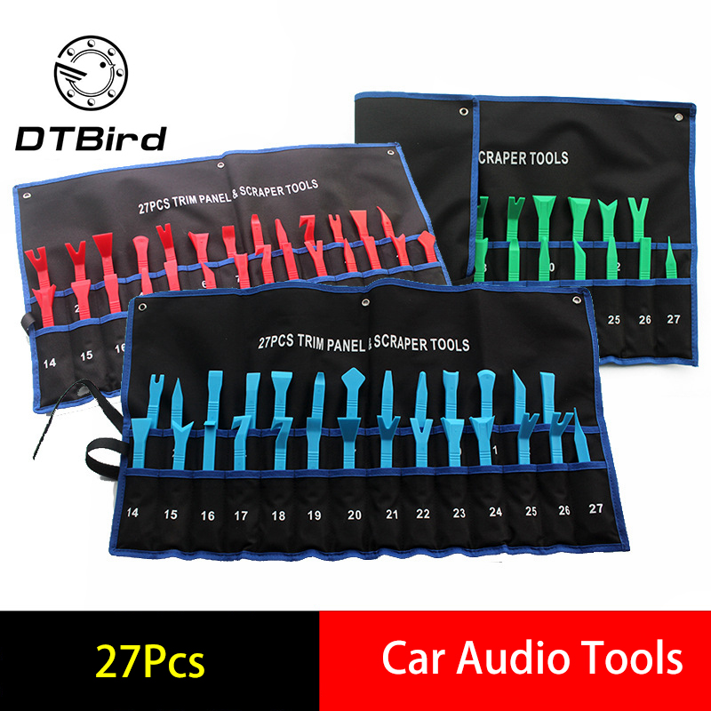 

27pcs Car Interior Repair Tool Set Remove Navigation Door Panel Car Tool 27 Piece Cloth Bag Installation Removal