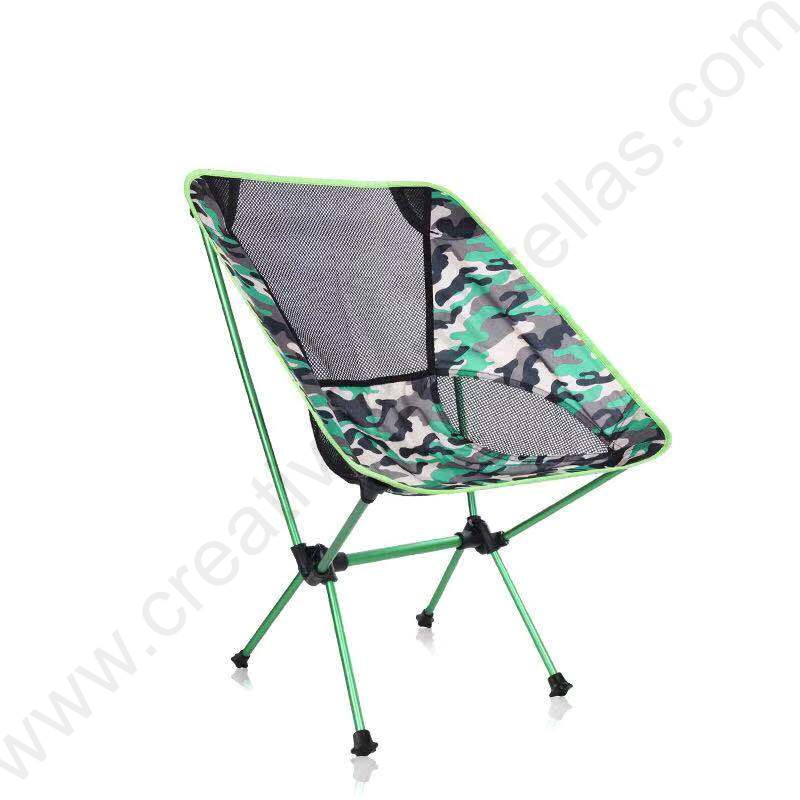 

Bearing 150kg waterproof tensile 600D oxford outdoor aviation 75T alloy super light compact folding army camouflage moon chair