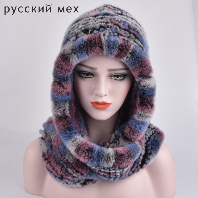 

Fur Scarves For Women Winter Genuine Rex Fur Shawls Fashion Trendy New Style Warm Female Shawls Women Hooded Scarf