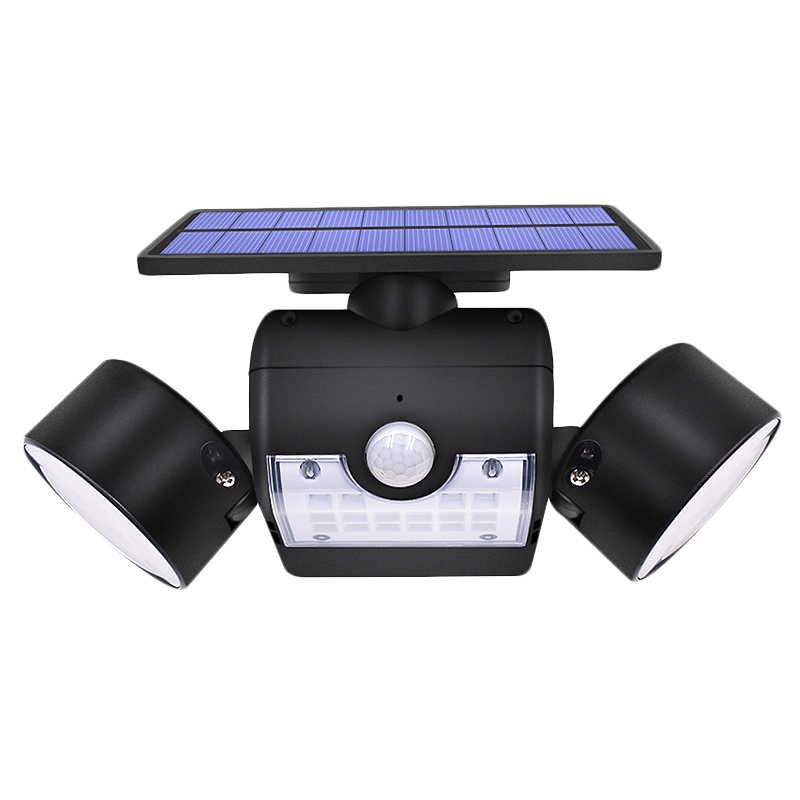 

ABUI-Double Head Solar Lamp Outdoor Waterproof Garden Wall Solar Light With 30 Leds Adjustable Angle Security Lighting
