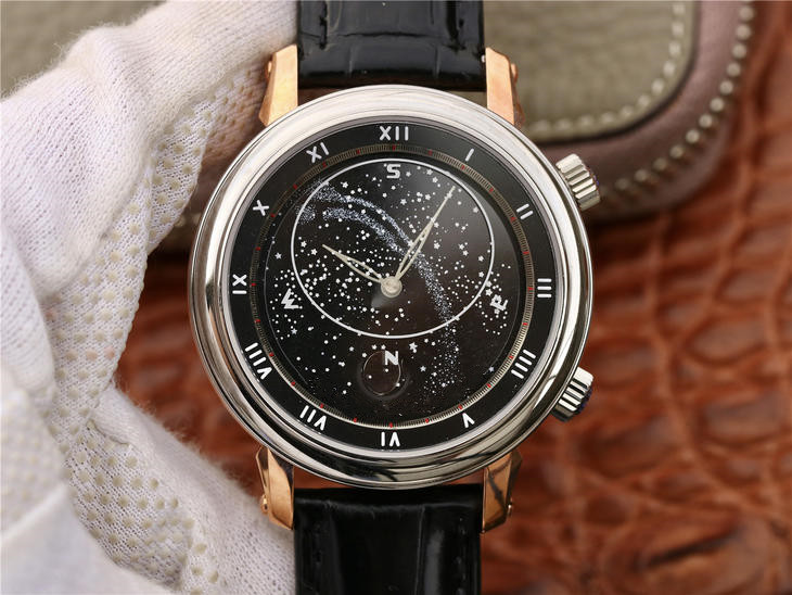 

Geneva watch luxury star 9015 pearl tuo top mechanical watch, CNC deep carving 43mm luxury mens watches montre de luxe