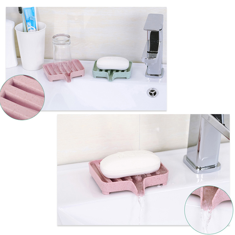 

2020 ABEDOE Creative Drain Soap Box Soap Holde Dish Storage Basket Box Stand Bathroom Accessories, Blue
