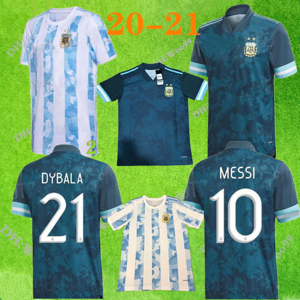 

2020 2021 Argentina soccer sports Jersey 2020 home away MARIA AGUERO HIGUAIN 20/21 MESSI DYBALA Adult boys kit Football shirt, Black