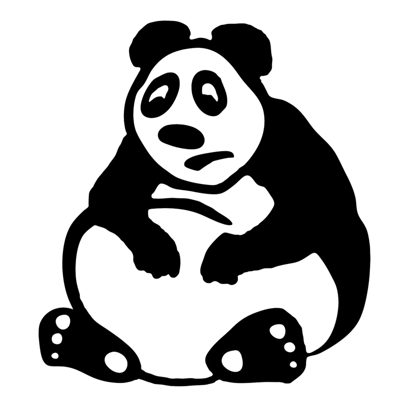 

16*14.5cm fat asian drunk panda sticker Funny Car Window Bumper Novelty JDM Drift Vinyl Decal Sticker, Color