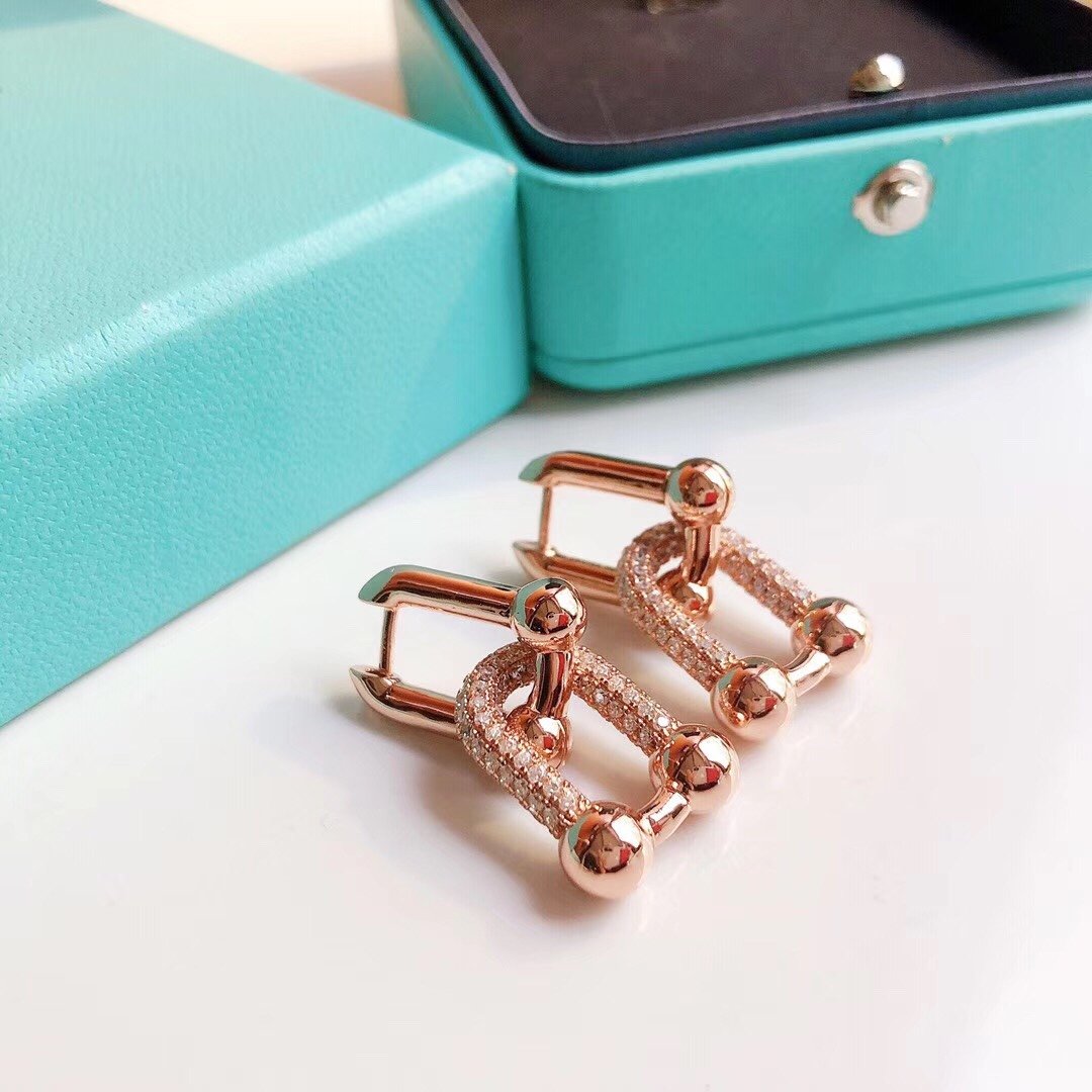 

Fashion Brand Earrings S925 Sterling Silver Charm Earrings with Diamond Women Party Earrings Fine Jewelry 3 Colors