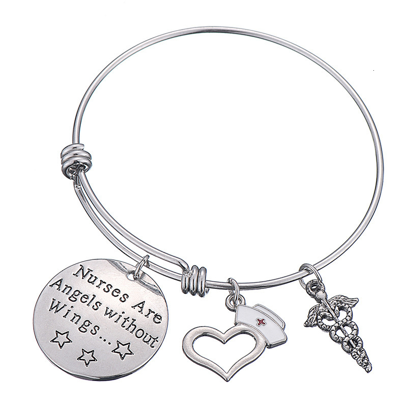 

Angel Nurse Series Bracelet Nurses Are Angels Without Lettering Hand Decorate