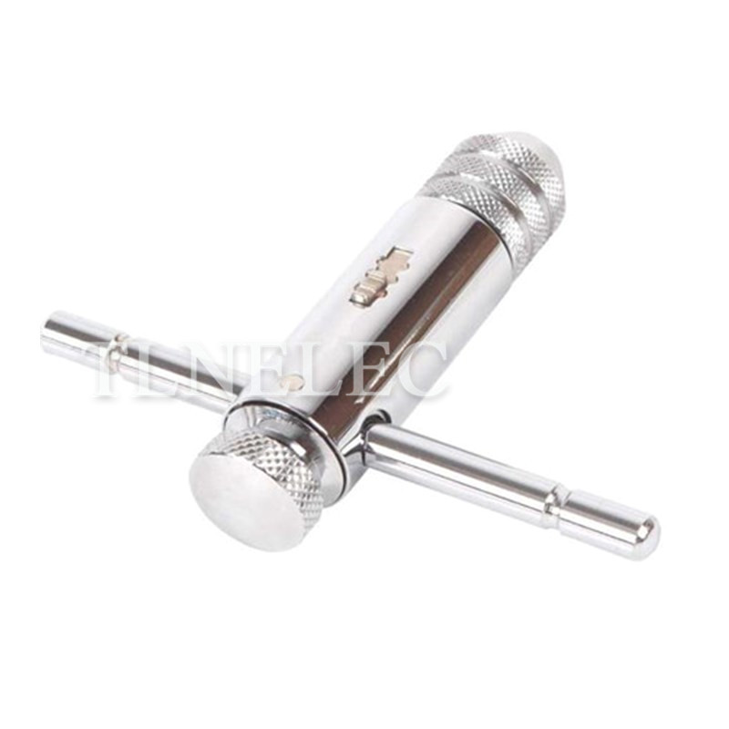 

M3-M8 T-type Ratchet Tap Wrench Lengthened Tap Wrench Adjustable Rotate Handle Hand Tool