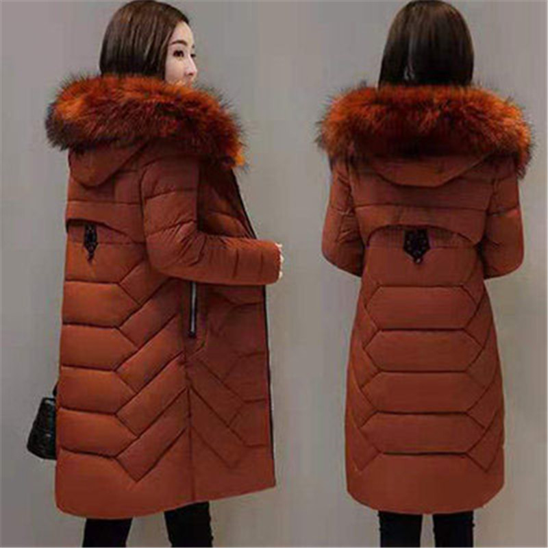

2020 new winter women's hooded cotton long long fashion slim long-sleeved winter down cotton aunt woman coat 935, Green