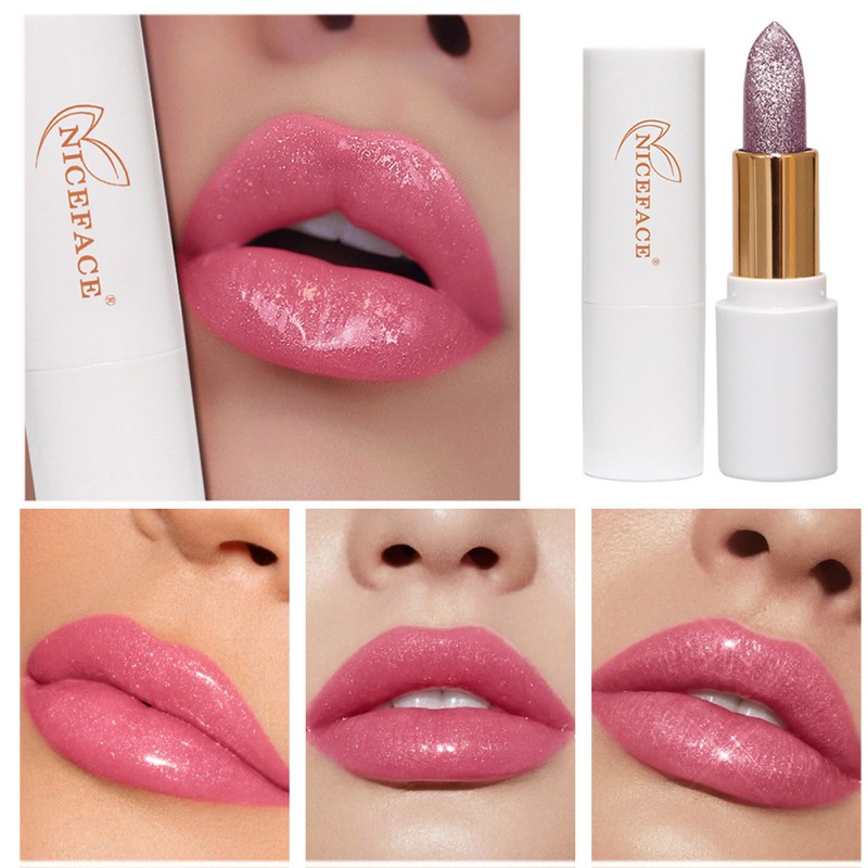 

Glitter Lipstick Moisture Lip Natural Lip Tint Temperature Changed Color Lipstick Lasting Waterproof Shimmer Makeup hot