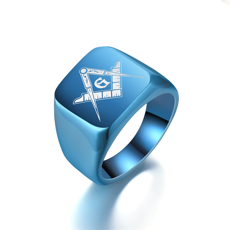 

Hot Sale Vintage 316L Stainless Steel Casting Masonic Masonic Signet Ring Free Mason Jewelry Wholesale