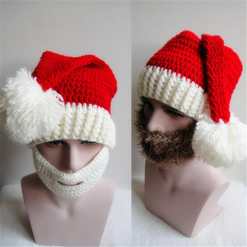

WYNLZQ Christmas Santa Hats and Beard Set Adult Role Play Claus Costume Accessory Sweater Children Cap Kids Women Men New Year
