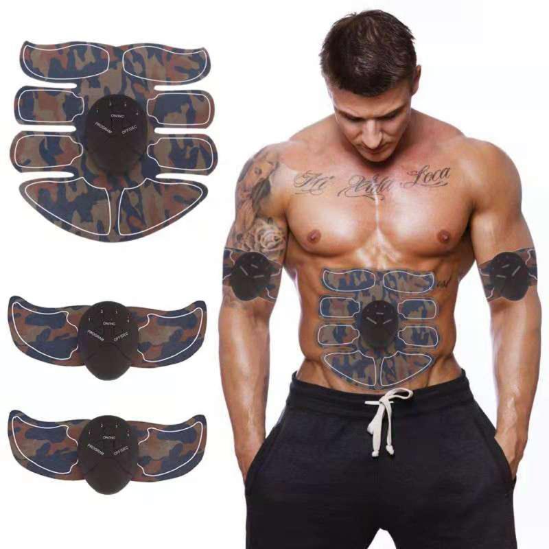 

Electric Muscle Machine Abdominal Pad Muscle Trainer Exerciser Workout Toner Belly Leg Arm Exercise Toning Fitness Equipment, Red camouflage