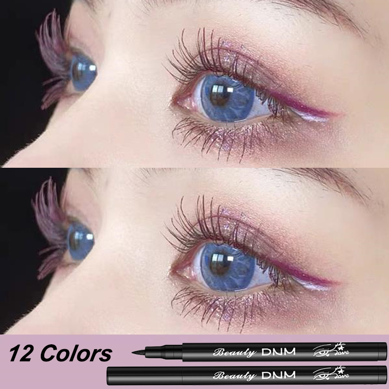 

Matte Liquid Eyeliner Pencil Quick Dry Waterproof Long Lasting 12 Color Eye Liner Pen Brown Black Colorful Eye Liner Makeup Tool