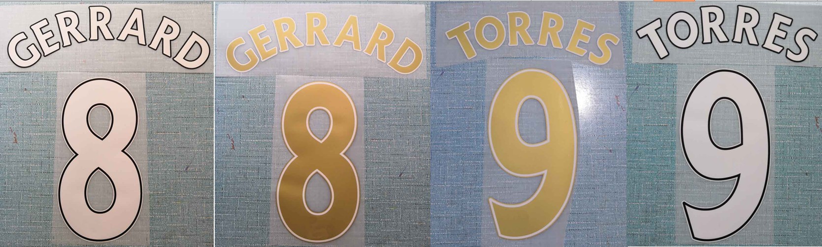 

09-10 10-17 WHITE GOLD TORRES GERRARD nameset patch badge
