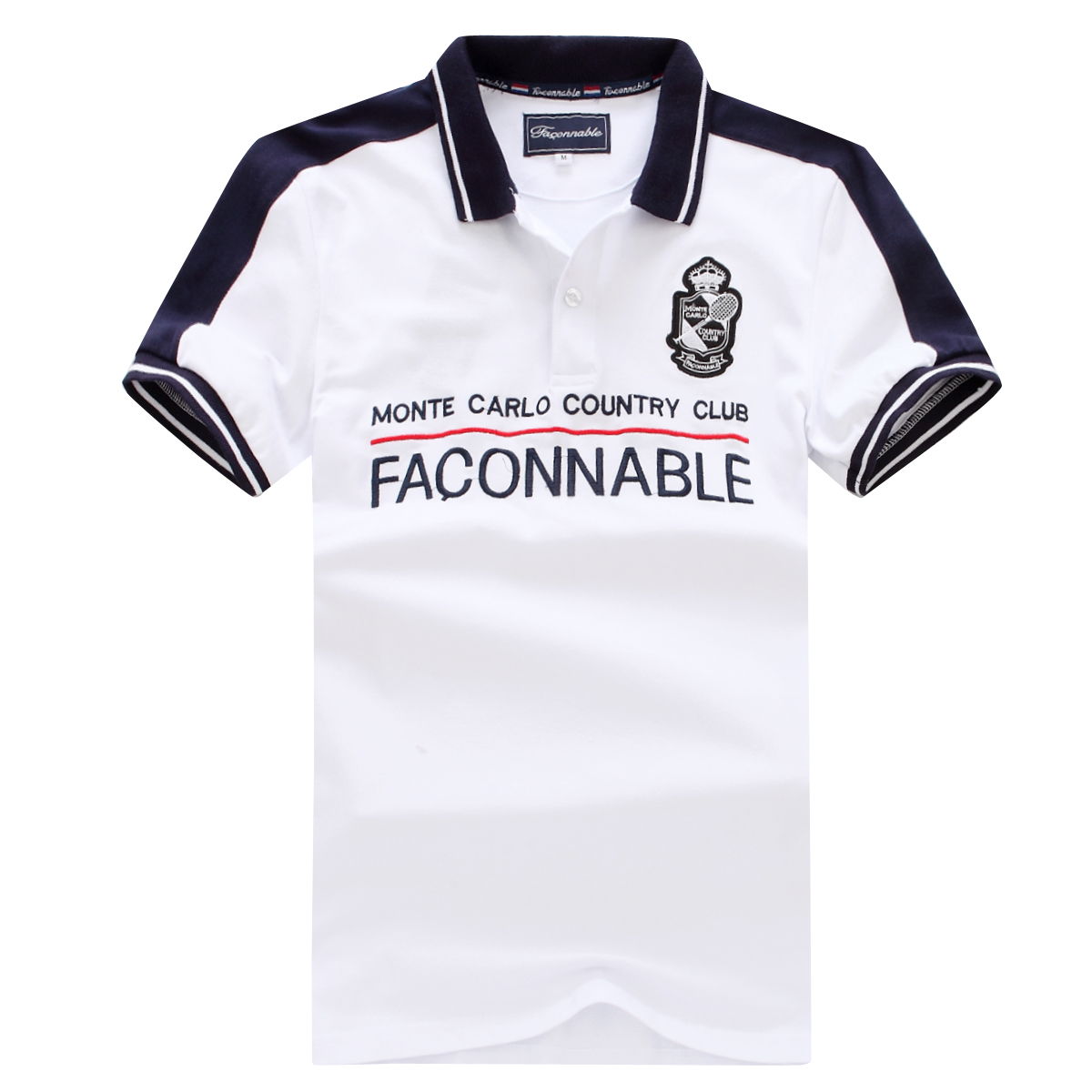 

2019 popular fashion faconnable Best Selling short Polo For Men good Quality Big Size  L XL XXL 3xl, White