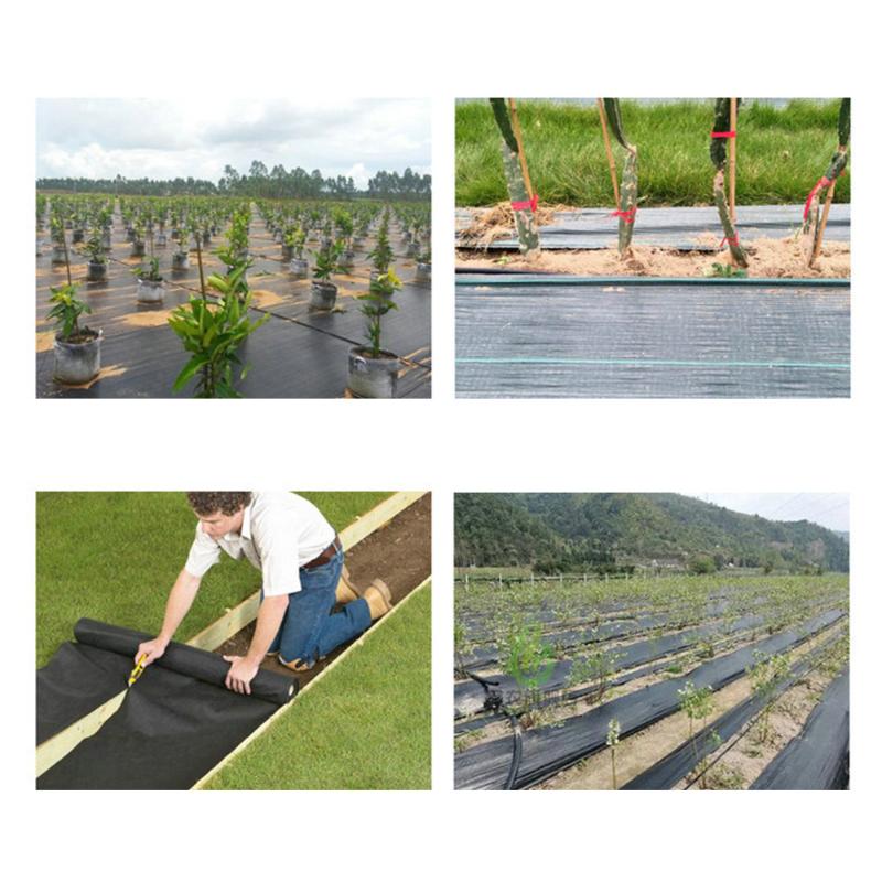

New Weeding Control Film Extirpate Bright Black Mat PE Plastic Film in Greenhouse Orchard Grass Cloth Cover, 1x10m