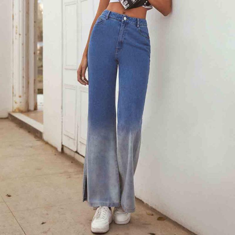 

Woman Jeans High Waist Clothes Wide Leg Denim Clothing Blue Streetwear Vintage Quality 2020 Fashion Harajuku Straight Pants#J30