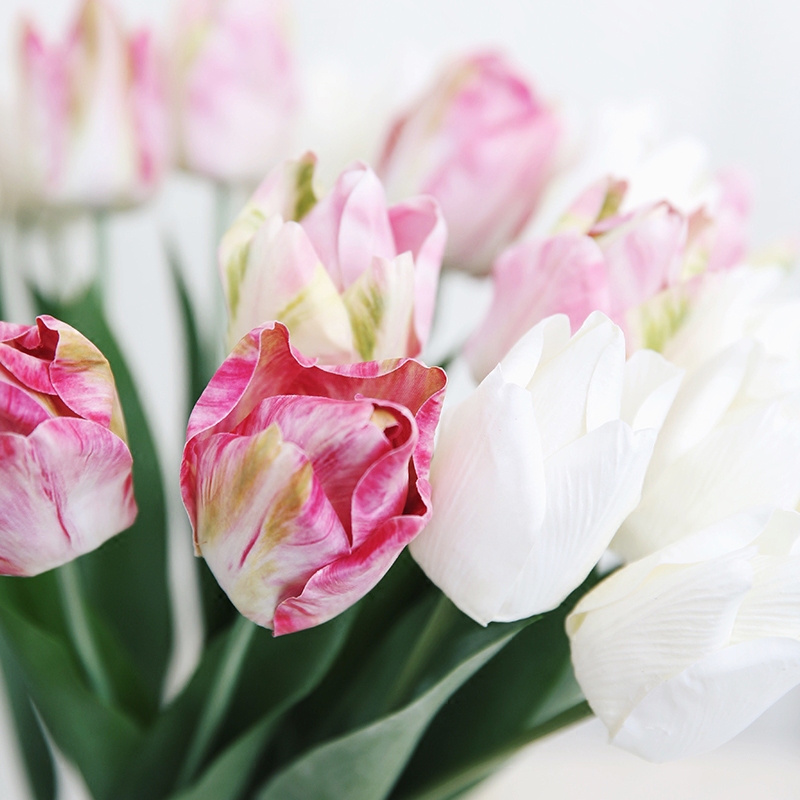 

Mini Artificial Tulip Flower Real Touch Home Artificial Silk Flowers For Home Wedding Party Decoration flores artificiales, Pink