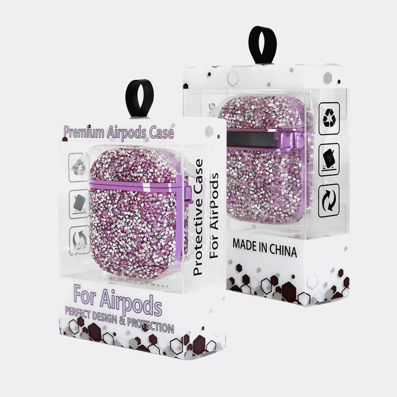 

Luxury Rhinestone Diamond Glitter Bling AirPod AirPods Pro Case Protector Cover Earphone Case Anti-drop With Hook Retail Box DHL Shipping