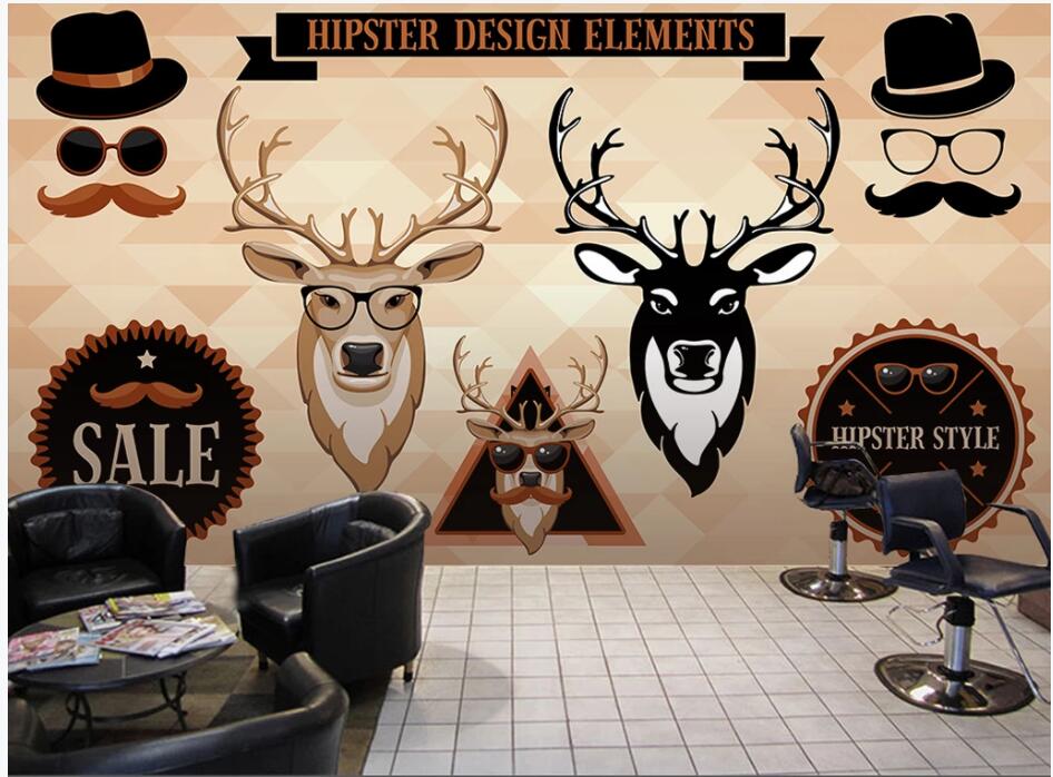 

custom photo 3d wallpaper Elk Fashion Shop Nail Salon Manicure home decor living room 3d wall murals wallpaper for walls 3 d, Non-woven wallpaper