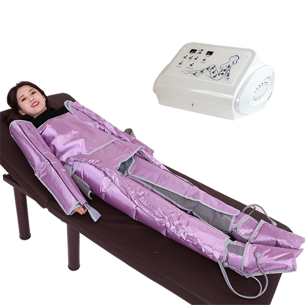 

Professional pressotherapy with purple color air pressure slimming machine spa detox presoterapia body wrap hot sale lymph drainage device