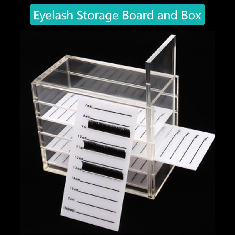 

Two Pcs Eyelash Storage Box, 5 Layers Makeup Eyelashes Transparent Case Grafting Eyelashes Holder Case Extension Tool