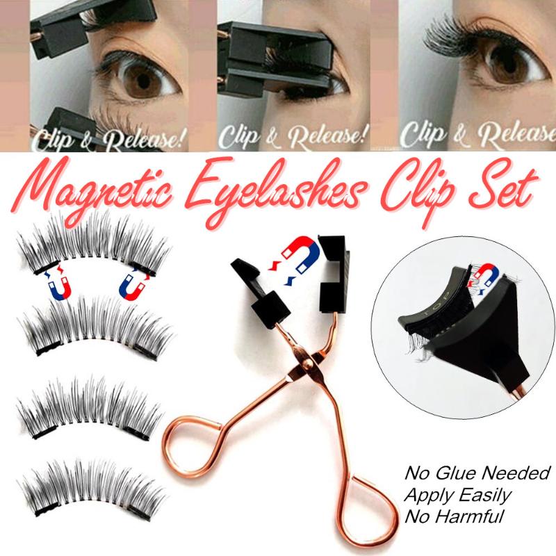 

New Design Magnetic Eyelashes Applicator Clip No Glue Need Easy Apply Eyelashes Tools Reusable Dual Magnets Handmade Eyelash