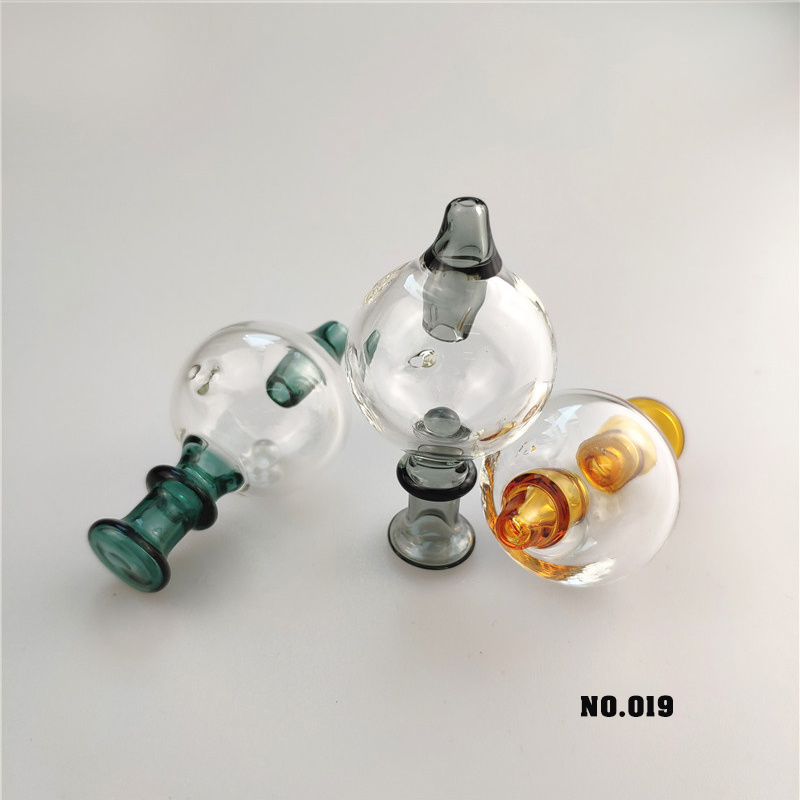 

Glass Bubble Carb Cap With Glass Pearl 30mmOD Colorful Glass Carb Cap For Beveled Edge Quartz Banger Nails Dab Rigs Water Pipes rr
