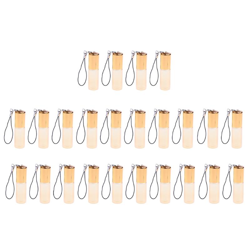 

Pack of 24 5ml Travel Glass Bottles Steel Roller Ball Vials For Essential Oil