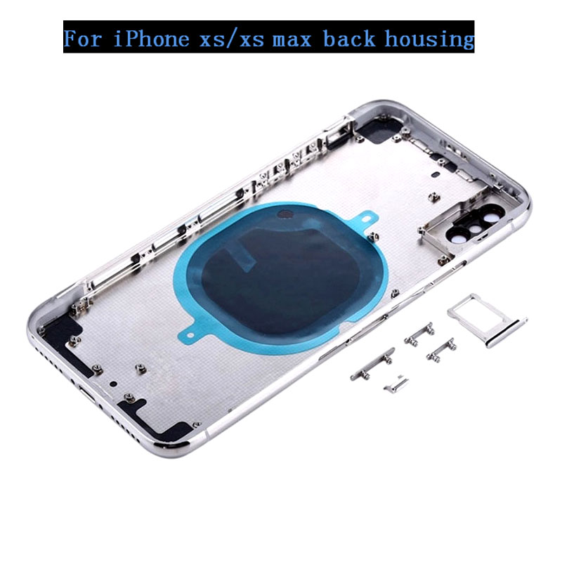 

Back housing Cover Battery Door Rear Case Glass Frame+Side buttons Assembly Parts For iPhone XR X XS MAX Free Tools