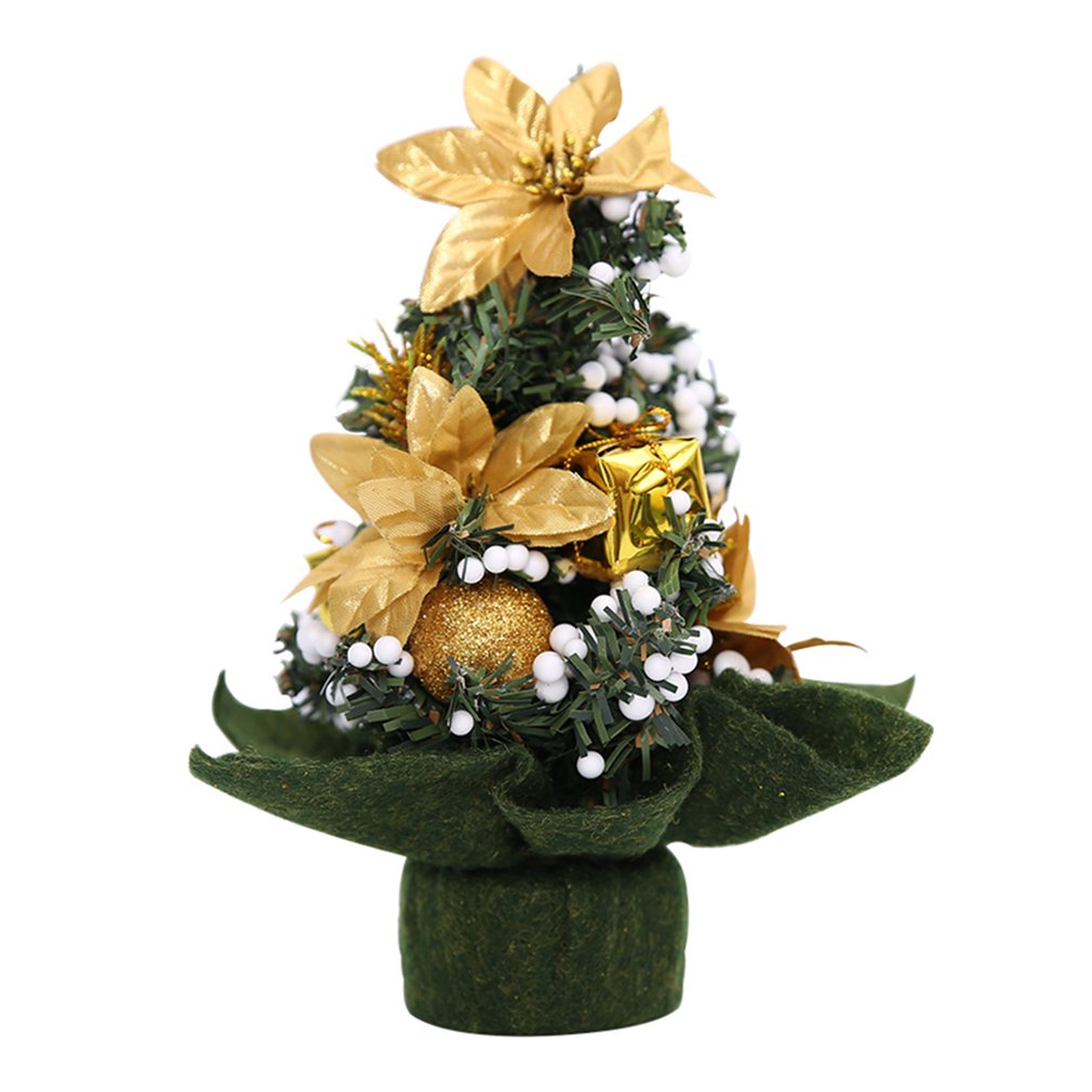 

2017 Mini Artificial Christmas Tree Indoors Decorations Small Pine Tree Holiday New Year Festival Party Ormament Decorations
