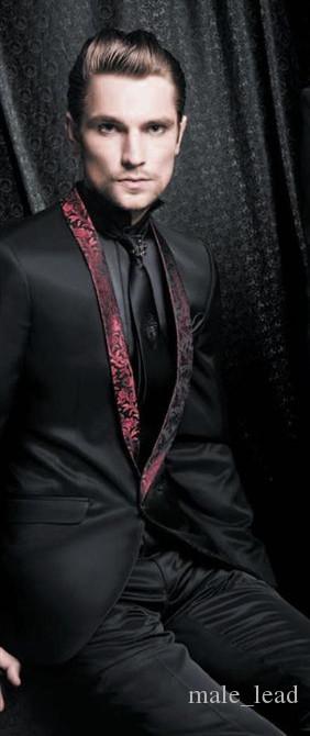 

Handsome Groomsmen Notch Lapel Groom Tuxedos Mens Wedding Dress Man Jacket Blazer Prom Dinner 2 Piece Suit(Jacket+Pants+Tie) 380, Same as image