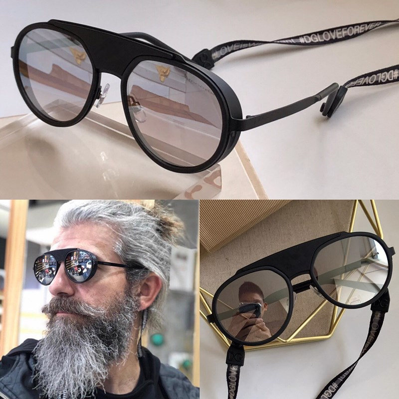 

New fashion women 2210 designer sunglasses round retro frame with rope color coated lens avant-garde pop style uv400 lens top quality