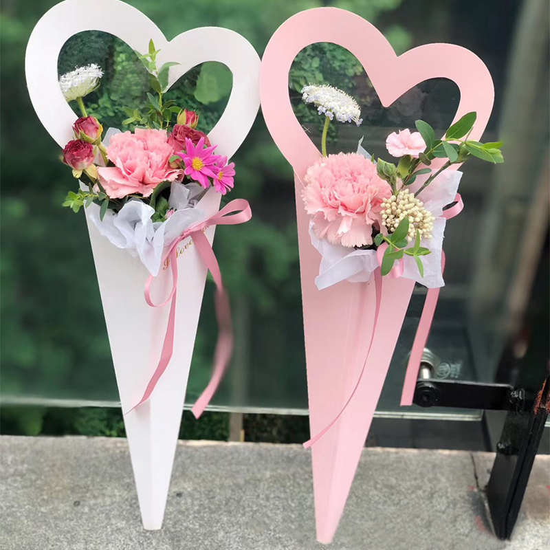 

Flower Rose Box Love Small Bouquet Wrapping Paper Boxes For Wedding Gift Valentine's Day Flowers Packaging Supplies