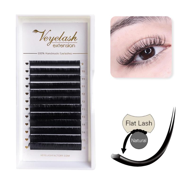 

Veyelash Flat Ellipse Eyelash Extensions Split Tips Ellipse Shaped Natural Light False Eyelashes Cashmere Flat Lash Extensions