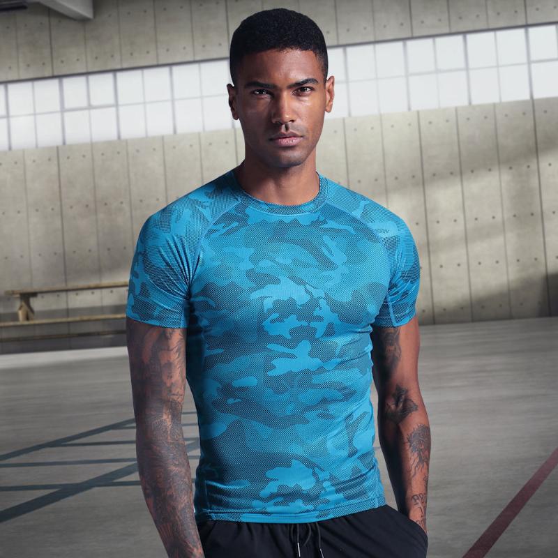 

Men' running t-shirts, quick-drying compression sports t-shirts, fitness gym running shirts, men' soccer t-shirts, B113-1