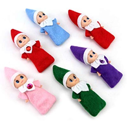 

20pcs newest Christmas Baby Elf Dolls Baby Elves Dolls Toys Mini Elf Xmas Decoration Doll Kids Toys Childrens Gifts, Multicolor