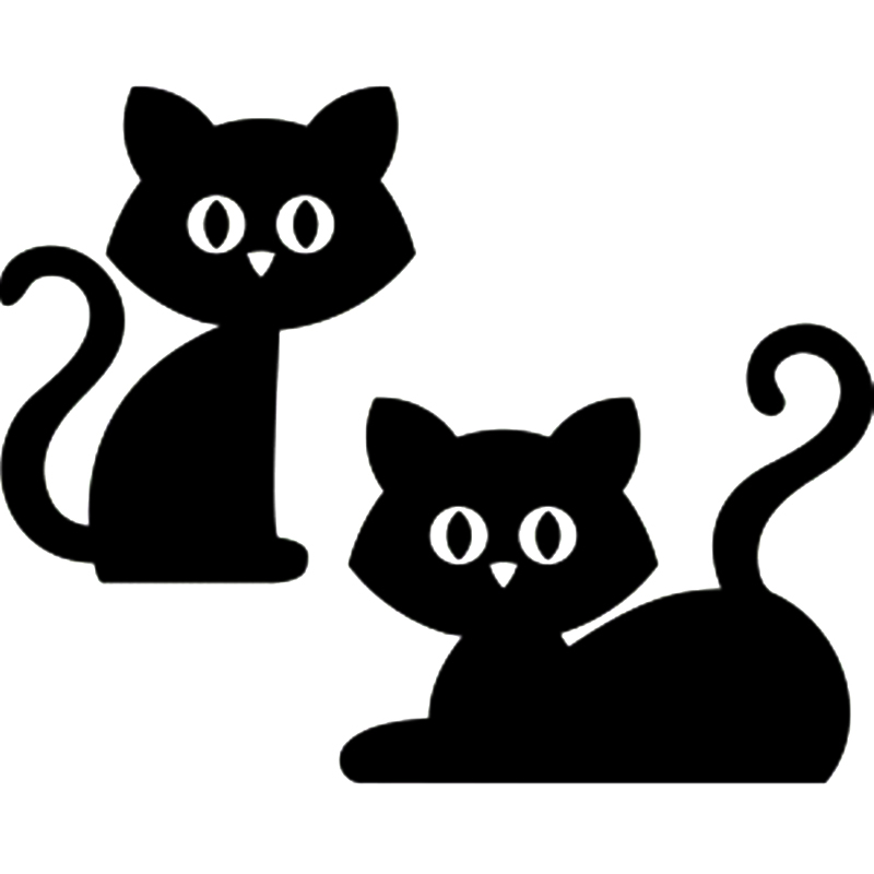 

16*12.8cm Die Cut Vinyl Decal Two Spooky Cats Funny Car Window Bumper Novelty JDM Drift Vinyl Decal Sticker, Color