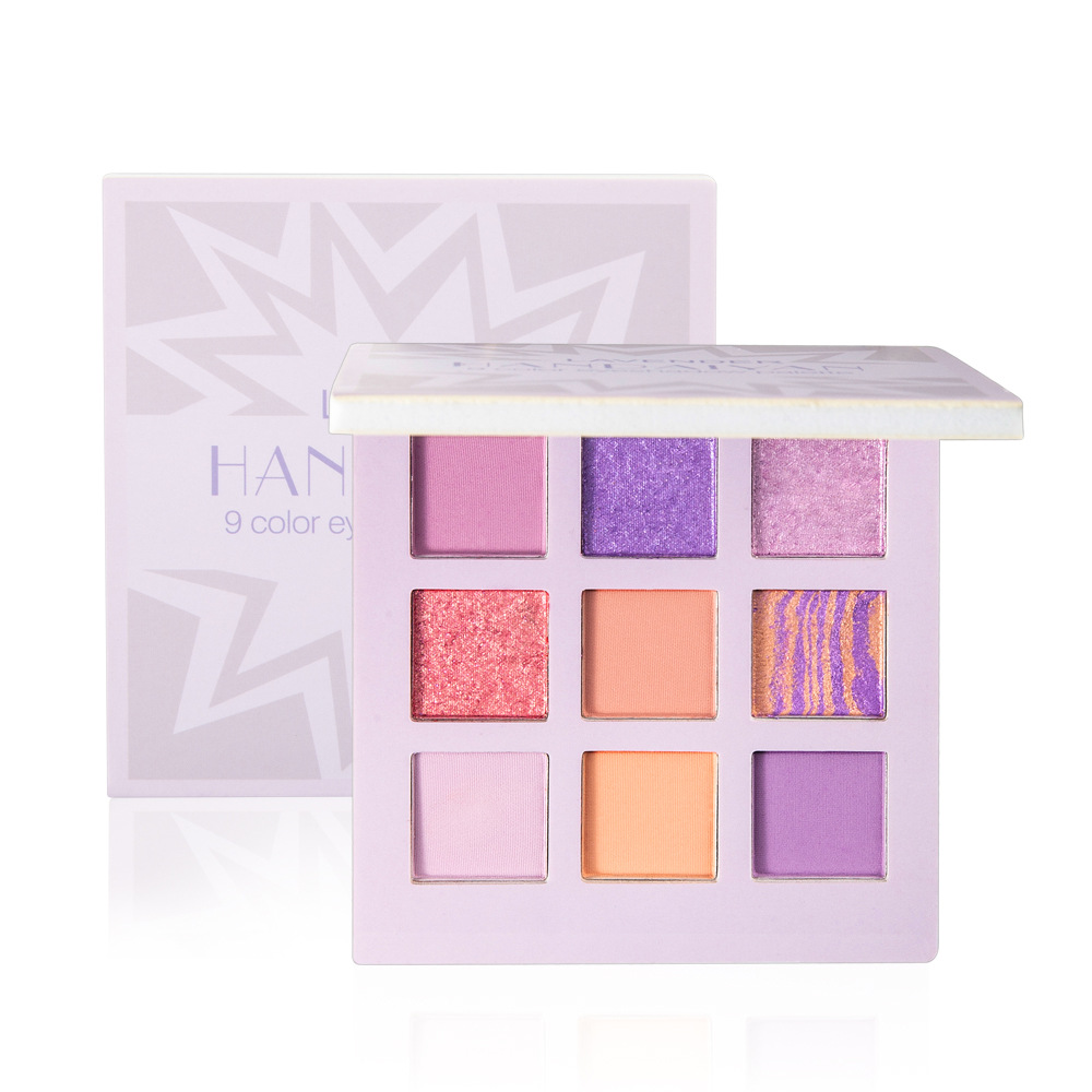 DHL FREE HANDAIYAN Eye Makeup Eyeshadow Pallete 9 Color Shimmer Pigmented Eye Shadow Maquillage Matte Eye Shadow Powder Beauty-image-552716318