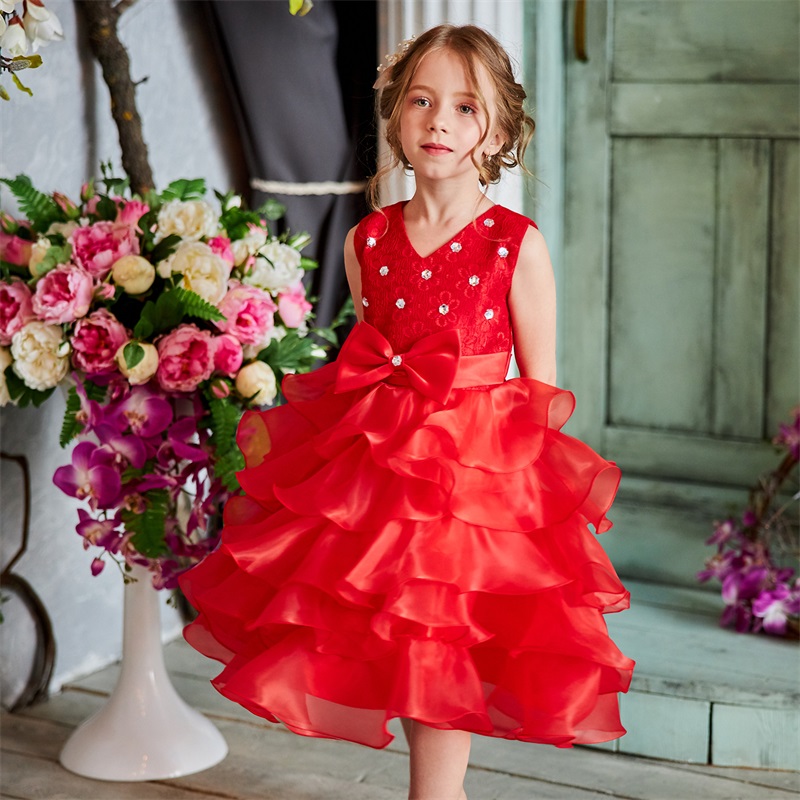 

Princess Dress Girls Wedding Evening Baby Girl Clothes Kids Dresses for Girls Christmas Party Children New Year Costume 0-8Yrs, Floral