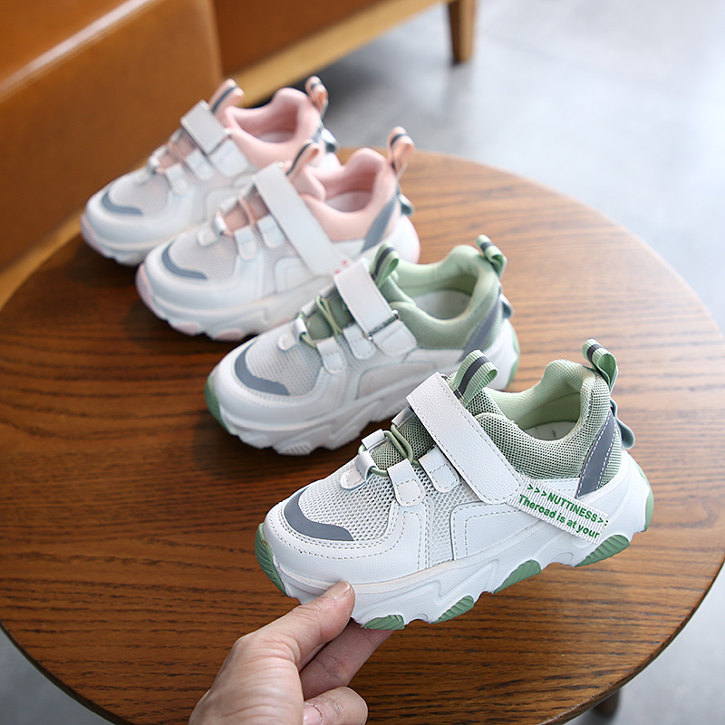 

Children Kids Shoes Breathable Girls Sport Shoes Children Casual Sneakers Baby Running student Thick bottom Non-slip, Pink