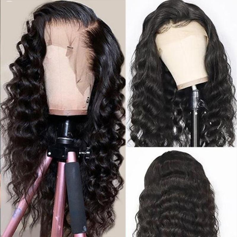 

Peruvian 13x6 Loose Deep Wave Lace Front Wig 30 Inch Human Hair 180 Density Transparent Pre Plucked Loose Wave Lace Front Wigs, 13x4medium brown wig