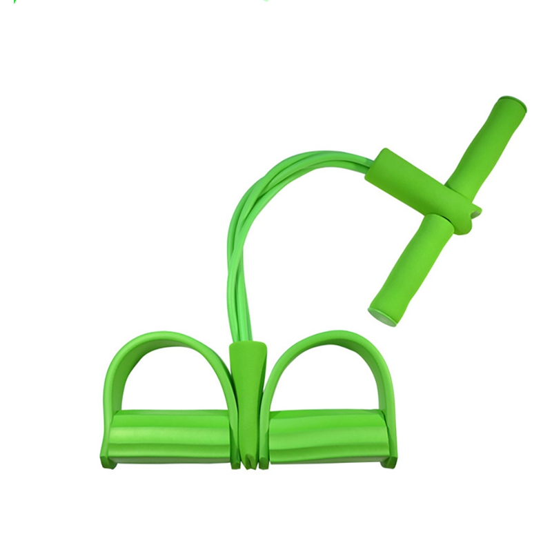 

4 Tubes Strong Fitness Yoga Resistance Bands Latex Pedal Exerciser Sit- Up