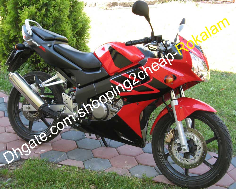 Pour Honda CBR125R CBR125RR CBR 125R 125RR CBR125 R Rouge Noir Moto Carénage Ensemble 2002 2003 2004 2005 2006