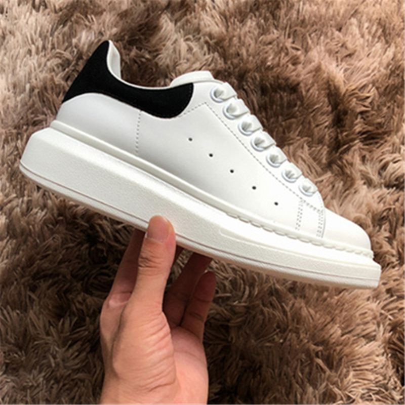 

Black Casual Shoes Lace Up Women Sneakers Mens Leather Shoes Men Womens Sneakers White Trainers Dress Shoe 35-46, 26
