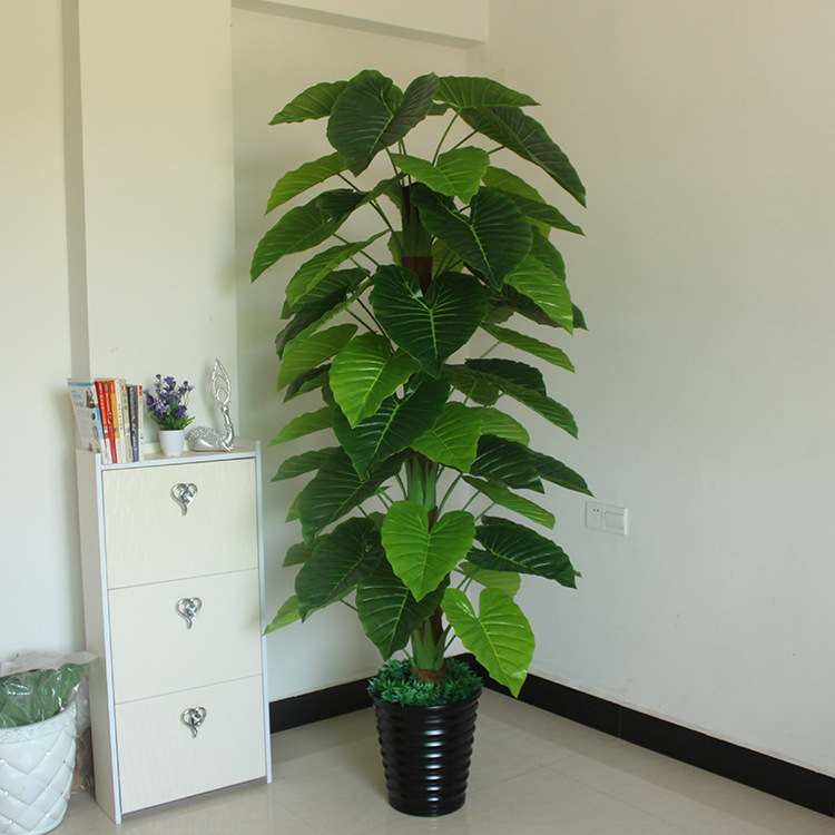 

artificial tree 200cm big leaf dripping Guanyin tree fake greenery bonsai home decoration fake plants artificial plants, 200cm without pot