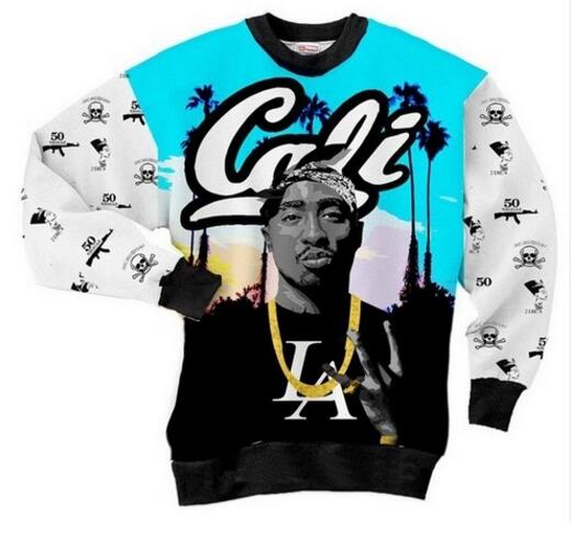 

New Fashion Womens/Mens harajuku 2pac tupac 3D Print Hooded Sweatshirts Jumper Fashion Clothing Tops AABB07, Black