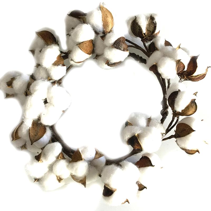 

Cotton ring simulation cotton wreath Christmas wreath door link day decoration hanging decoration welcome, As shown