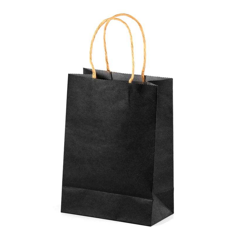 

Portable Eco-Friendly Kraft Paper Doggy Bag Clothes Shoes Hats Packaging Handbag Christmas Gift Bag Takeaway